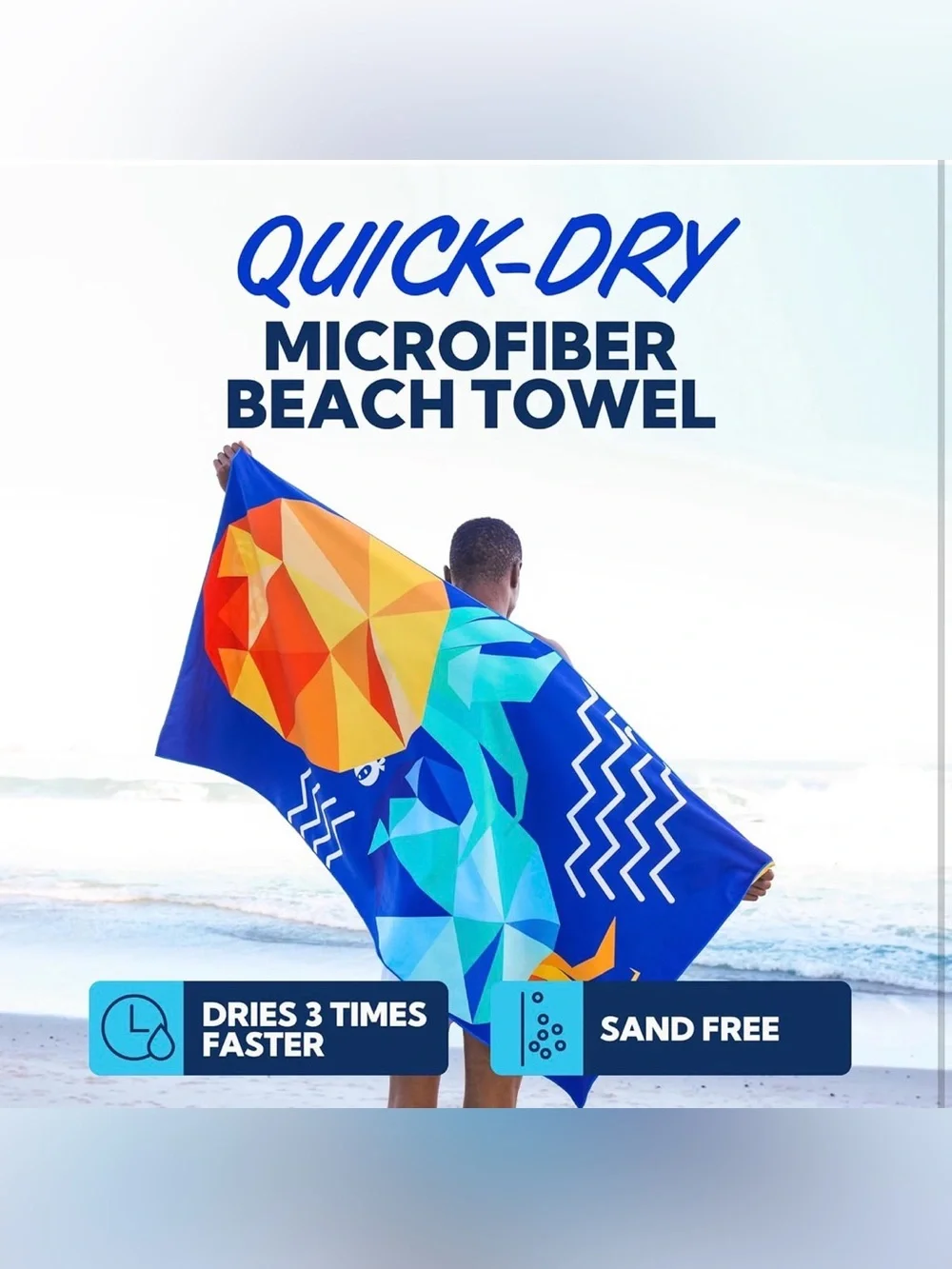 NWT: TWO Ninja Pineapple Graphic Beach Towels - Blue, Yellow & Teal